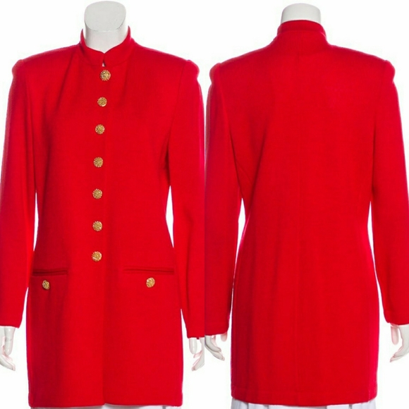 St. John Evening Red knit jacket